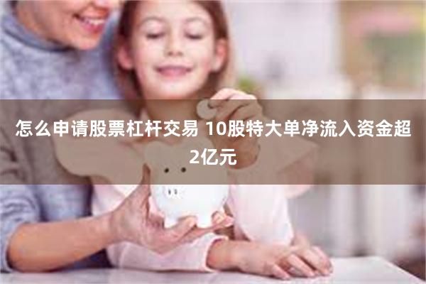 怎么申请股票杠杆交易 10股特大单净流入资金超2亿元