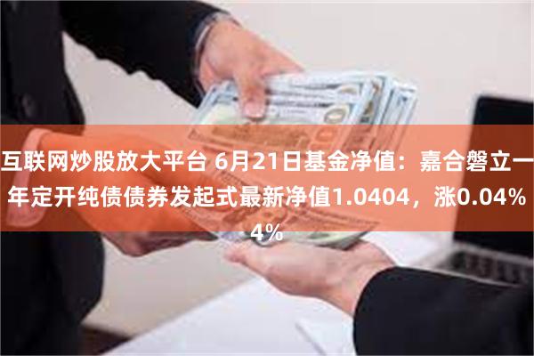 互联网炒股放大平台 6月21日基金净值：嘉合磐立一年定开纯债债券发起式最新净值1.0404，涨0.04%