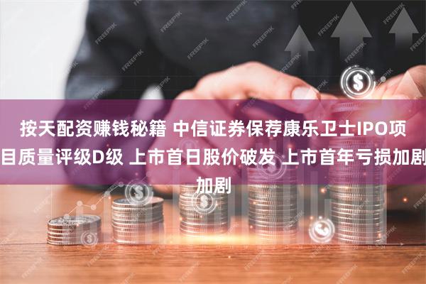 按天配资赚钱秘籍 中信证券保荐康乐卫士IPO项目质量评级D级 上市首日股价破发 上市首年亏损加剧