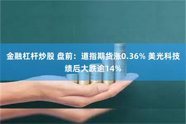 金融杠杆炒股 盘前：道指期货涨0.36% 美光科技绩后大跌逾14%